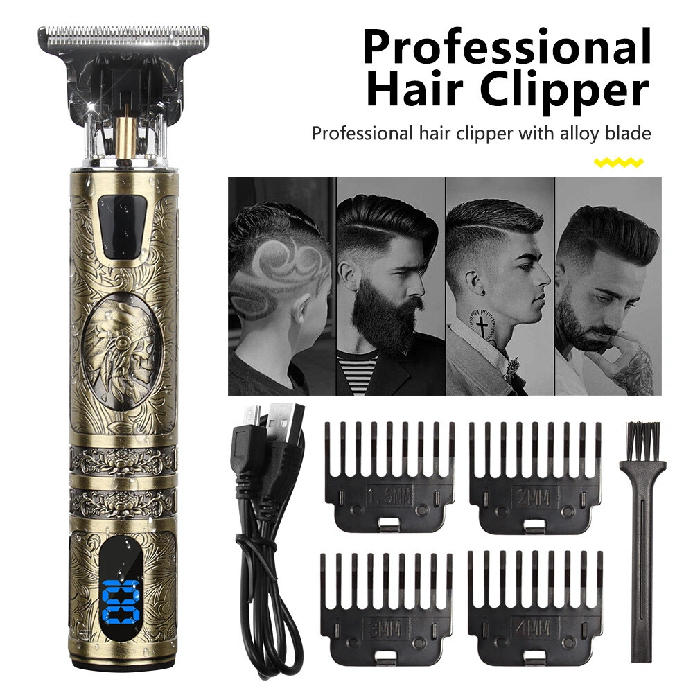 Small LCD Screen Display Professional Men Cordless Hair Clippers Beard Trimmer Cutting Machine Kit view 8