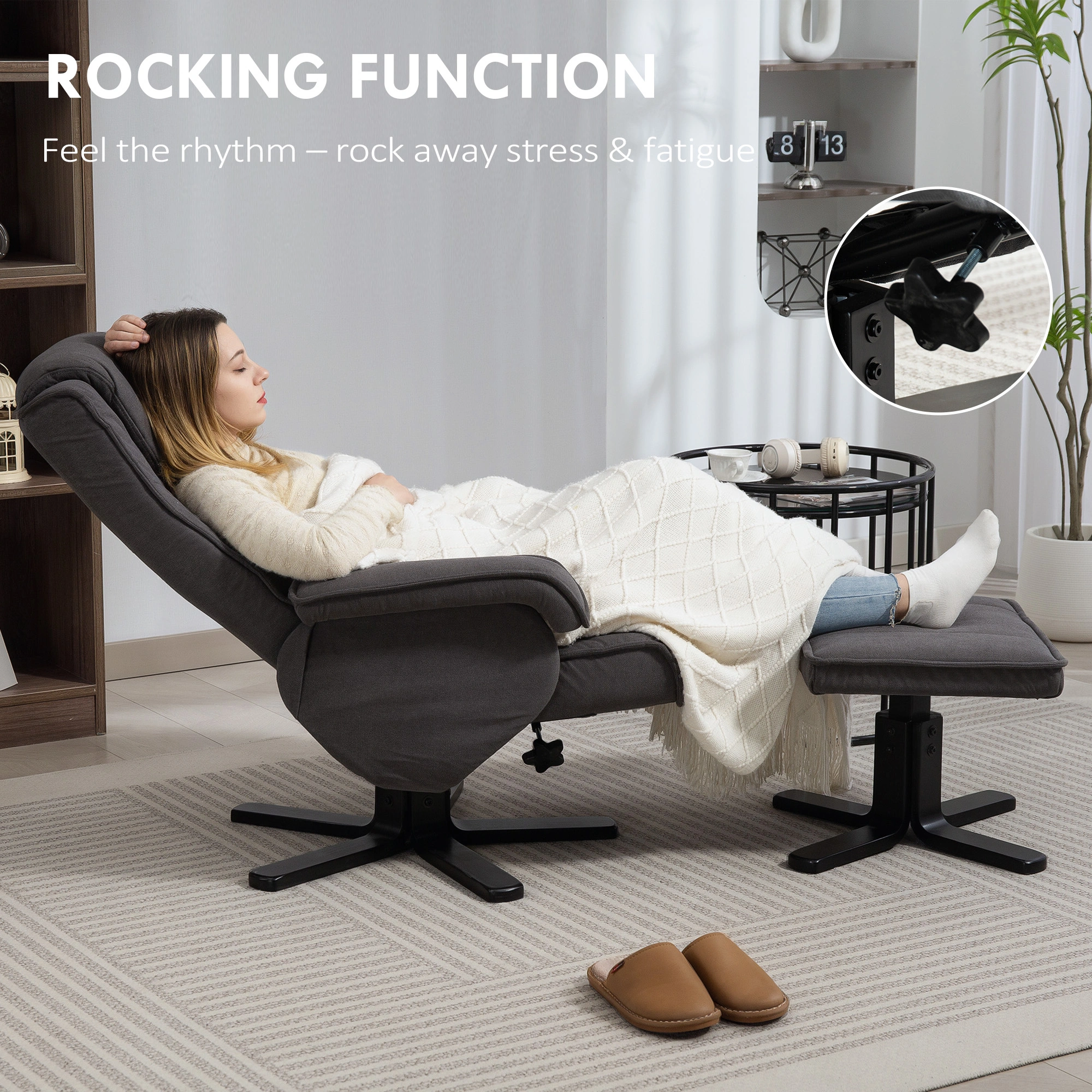 Modern Recliner Chair with USB Charging Port, Soft PU Leather Power Lift Recliner Sofa view 5