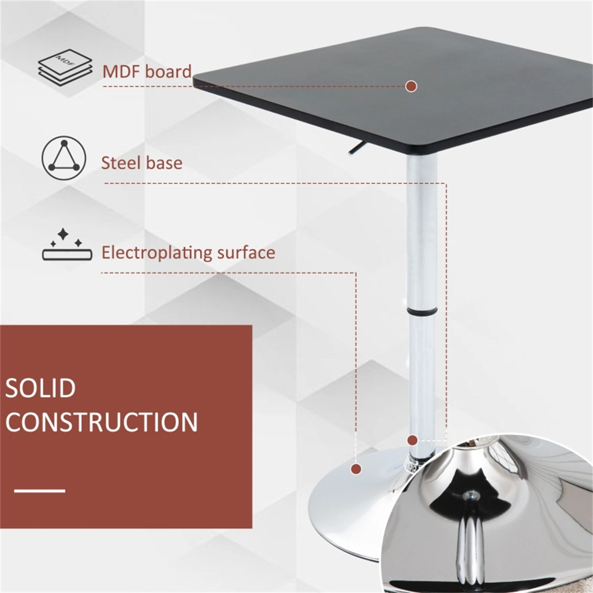 Coffee Table Bar Table Modern Living Room Side Table UK view 2