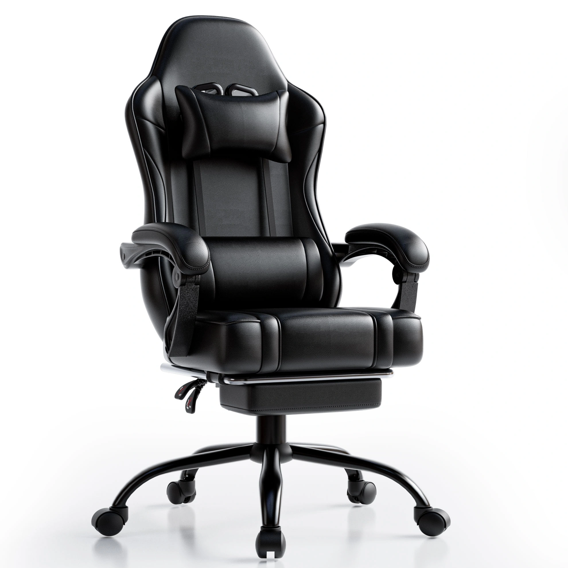 Ergonomic Gaming Chair with Footrest, Lumbar Support & Headrest, Height Adjustable Computer Chair, Video Game Chair for Office Desk