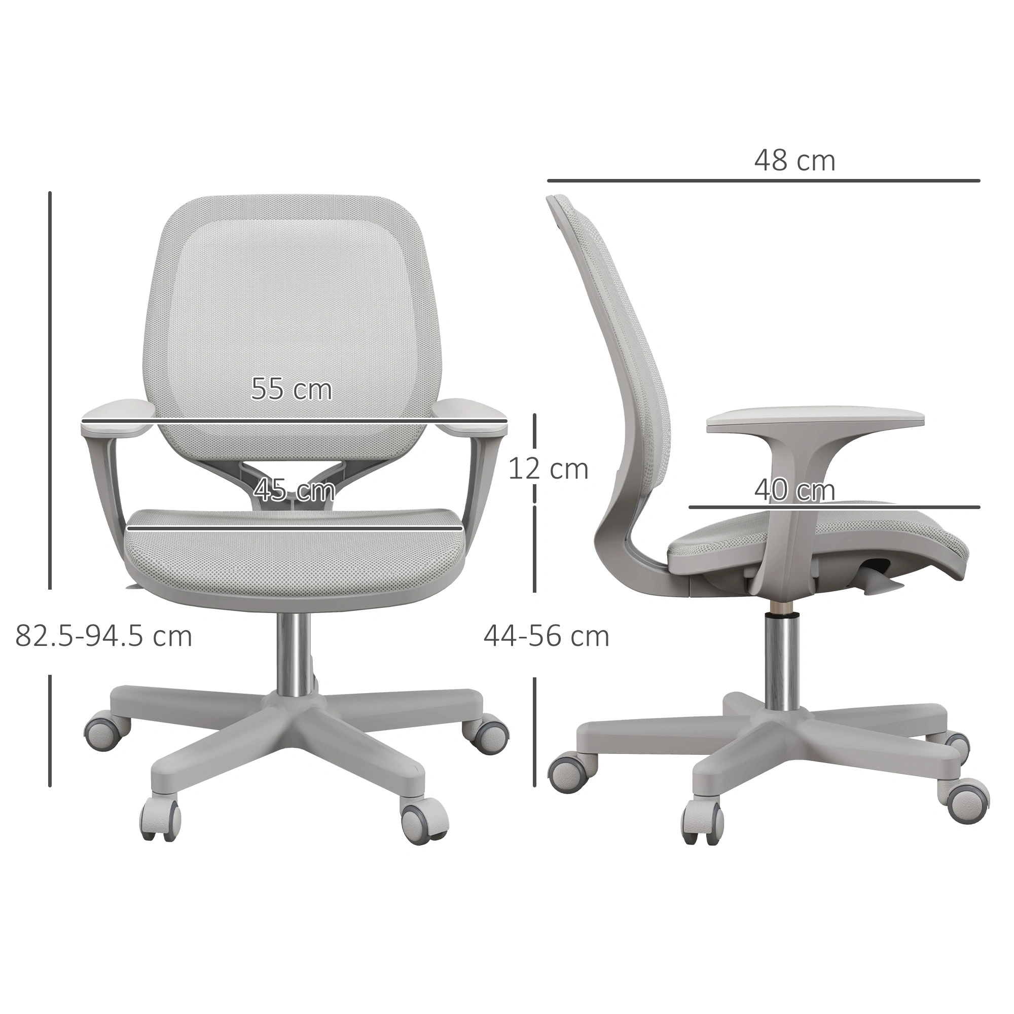 Ergonomic Massage Office Chair, Adjustable Height Swivel Computer Chair with Lumbar Support view 3