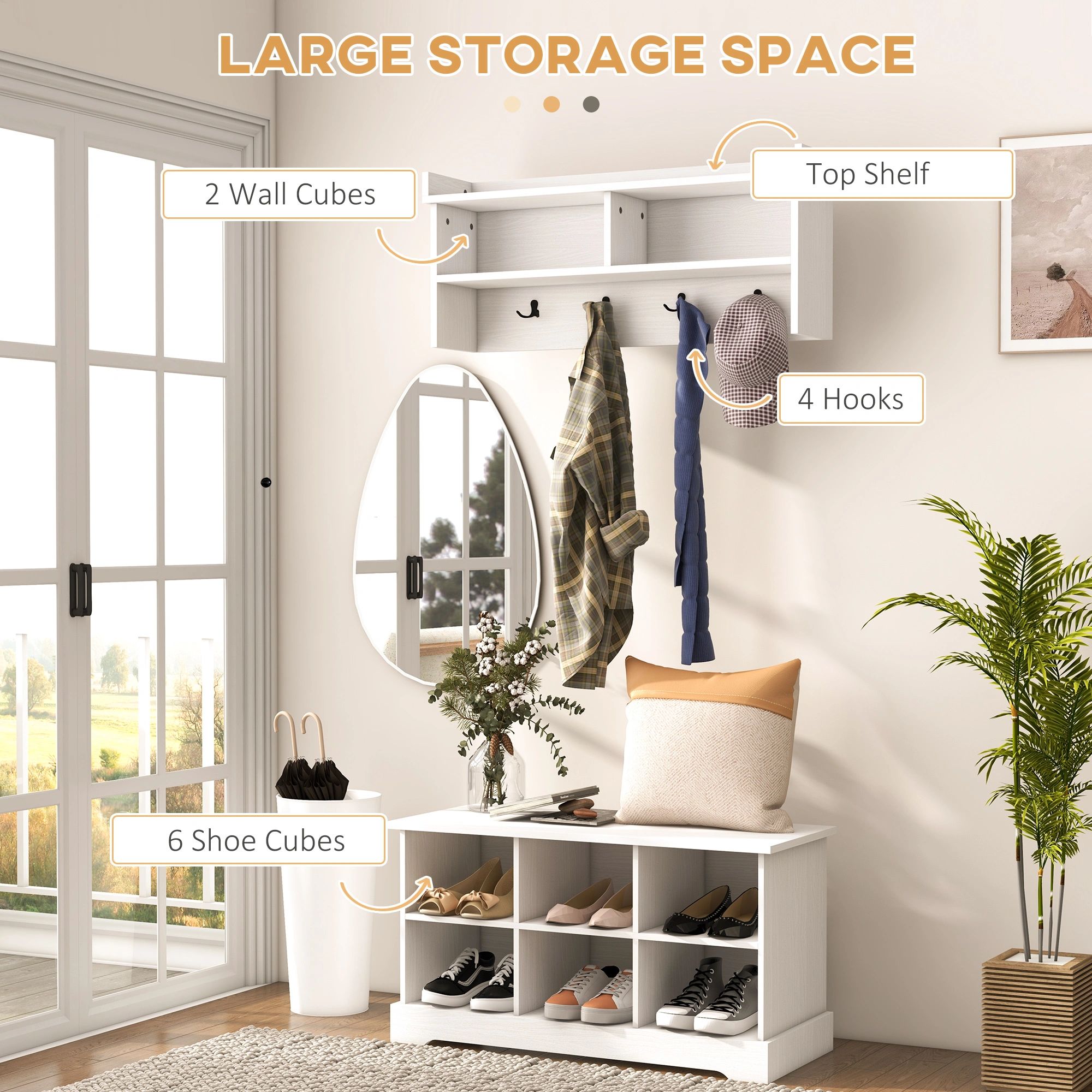 Heavy Duty Shoe Storage Cabinet - 5 Tier Stackable Shoe Rack Organizer, White Steel Wire Mesh Design with Doors, Holds Up to 20 Pairs of Shoes
