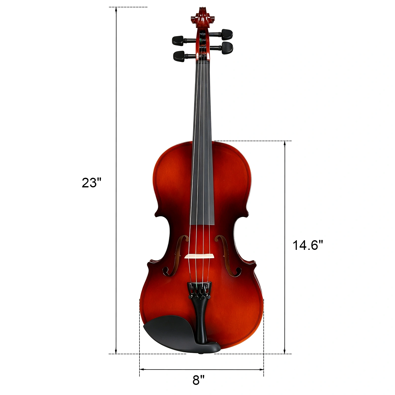 4/4 Full Size Violin for Beginners, Laminated Spruce Maple Wood, Red Varnish Finish, Complete Violin Set with Hard Case, Bow & Rosin view 12
