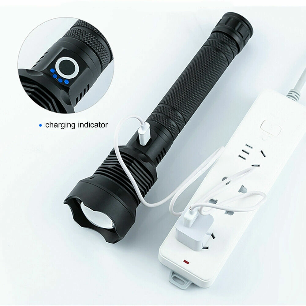 USB Rechargeable LED Flashlight 3 Modes Outdoor Camping Hiking Work Light Torch view 5