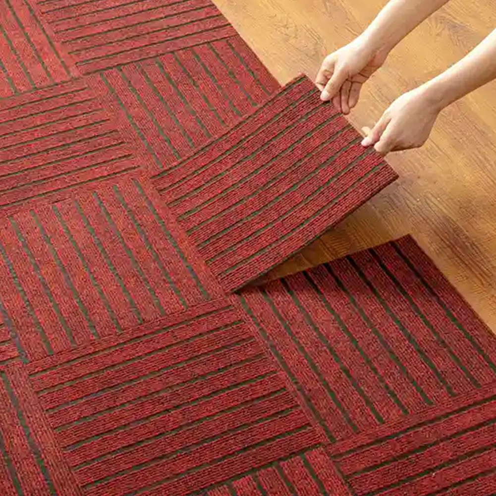 12"x 12" Carpet Tiles Soft Padded Floor Tiles Reusable Interlocking Rug Tiles for Bedroom Living Room Home Decor view 4