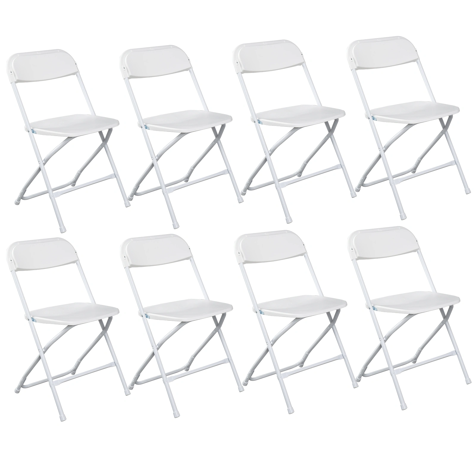 6pcs Injection Molding Classic Garden Plastic Folding Chair White view 16