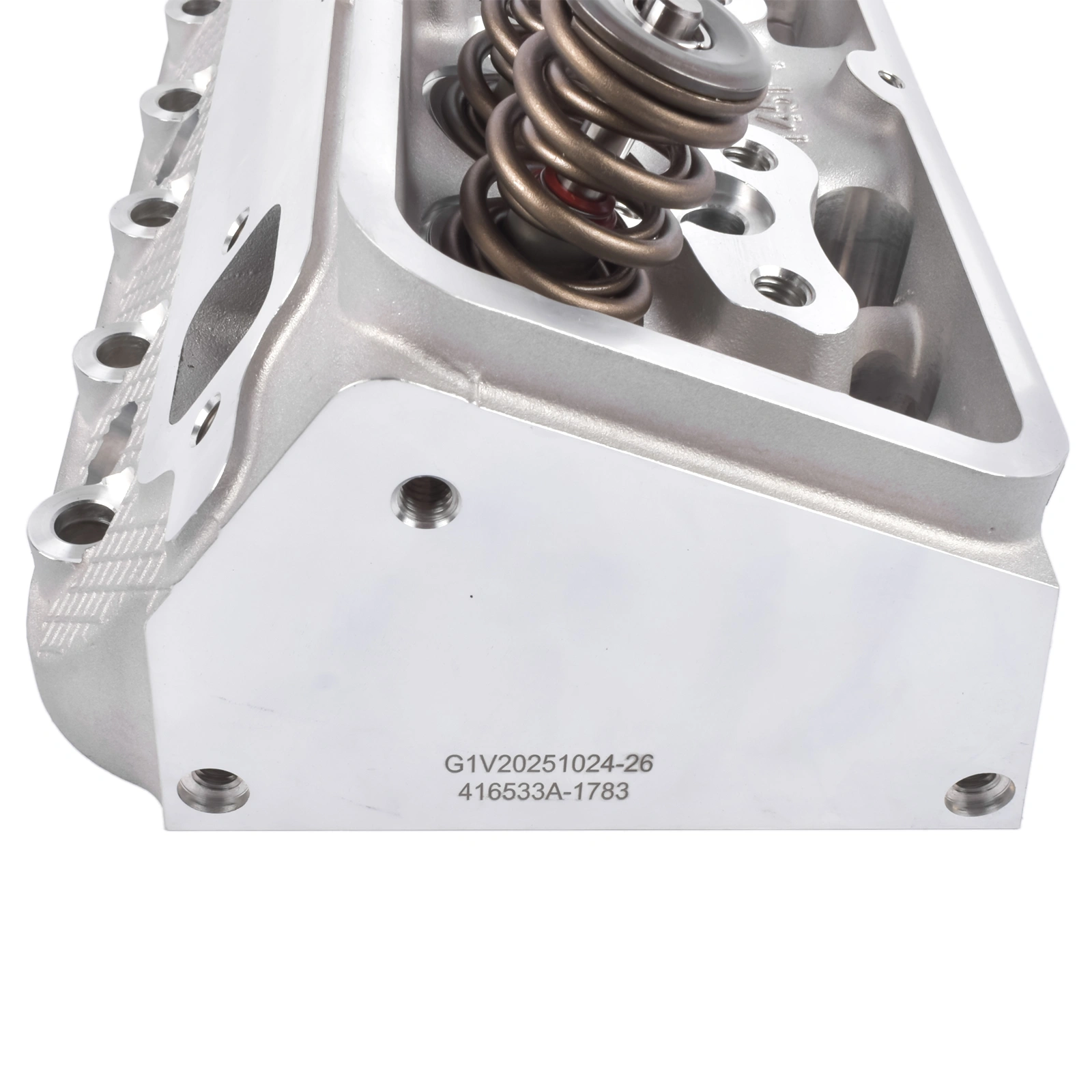 2Pcs Complete Cylinder Heads 129006601 for Small Block Chevy 350, 190cc Combustion Chamber 64cc, 2.02/1.60 Inch Valves, Straight view 7