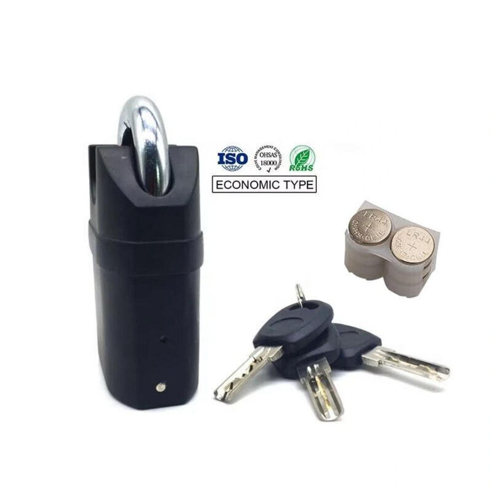 Heavy Duty Steel Waterproof Padlock with Alarm & 3 Keys - High Security Shackle Lock for Gate Door view 5