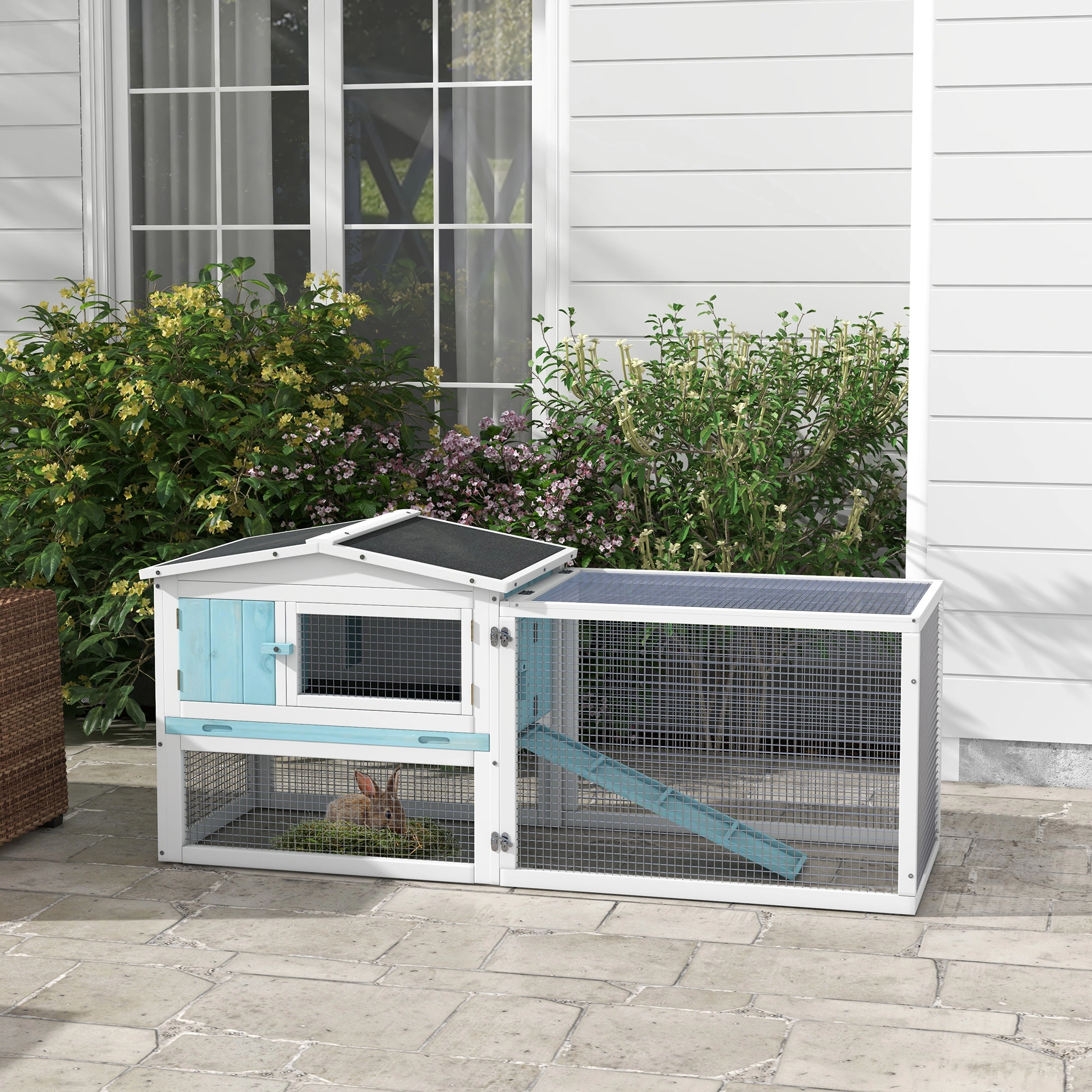 Small Animal Playpen Cage, 4-Panel Foldable Exercise Pen for Rabbits, Hamsters, Kittens & Puppies - Easy Setup Indoor/Outdoor Pet Enclosure