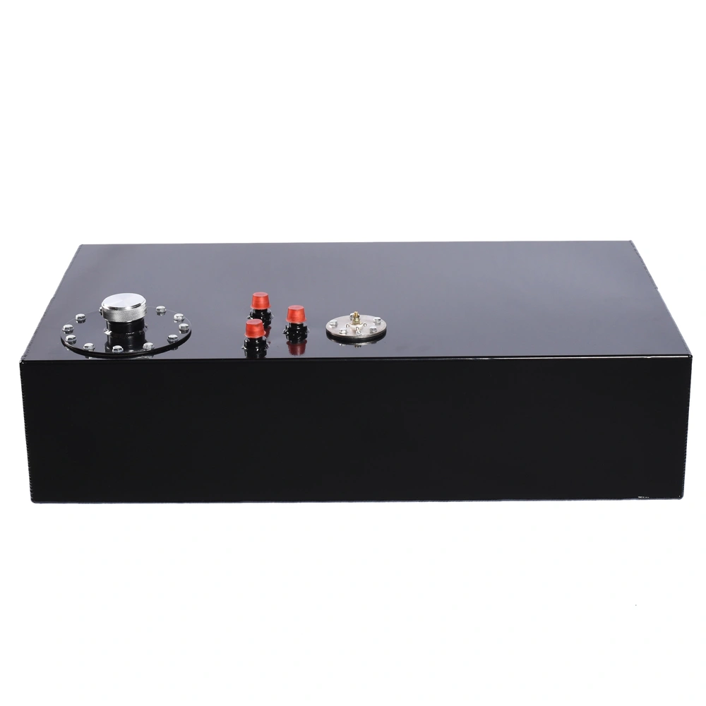 17 Gallon 70L Universal Aluminum Fuel Tank with Oil Level Sensor Black