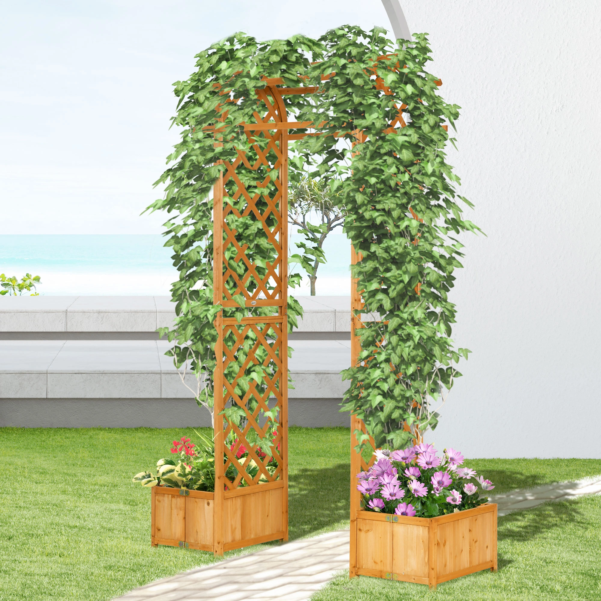 Metal Garden Arch 6FT Steel Flower Arch Archway for Yard Outdoor Walking Gate Entryway Plant Support Trellis for Climbing Roses