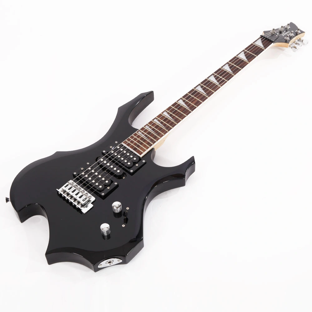 Black Flame Electric Guitar Strap HSH Pickup Shaped Strap w/Picks, Cable & Wrench Tool