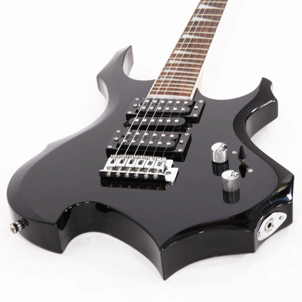 Black Flame Electric Guitar Strap HSH Pickup Shaped Strap w/Picks, Cable & Wrench Tool view 8