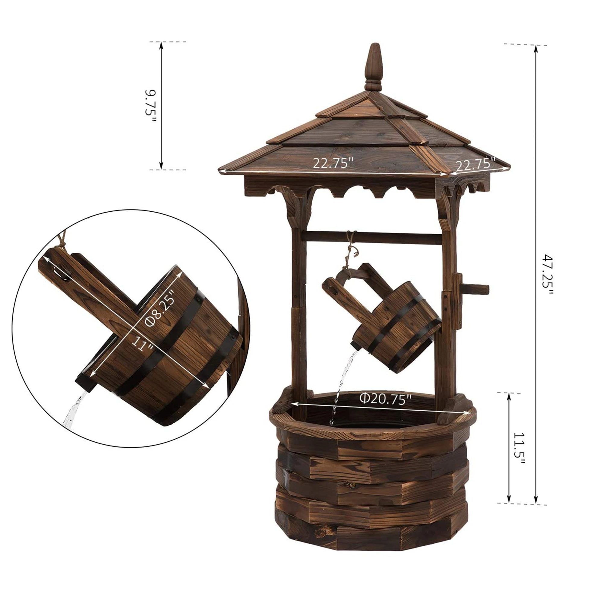 Outdoor Water Fountain for Fish Tank Pond Garden Decoration LED Light, Prohibited by WalMart view 2