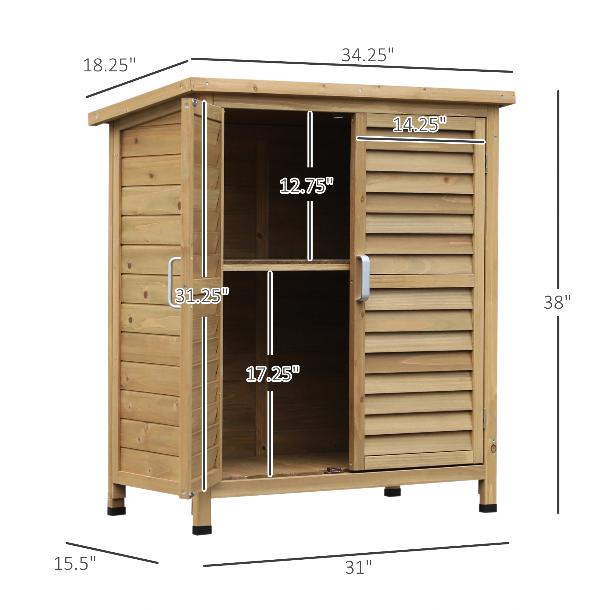 Heavy Duty Metal Garden Shed 6x4 ft Outdoor Storage with Lockable Doors Rust-Proof view 3