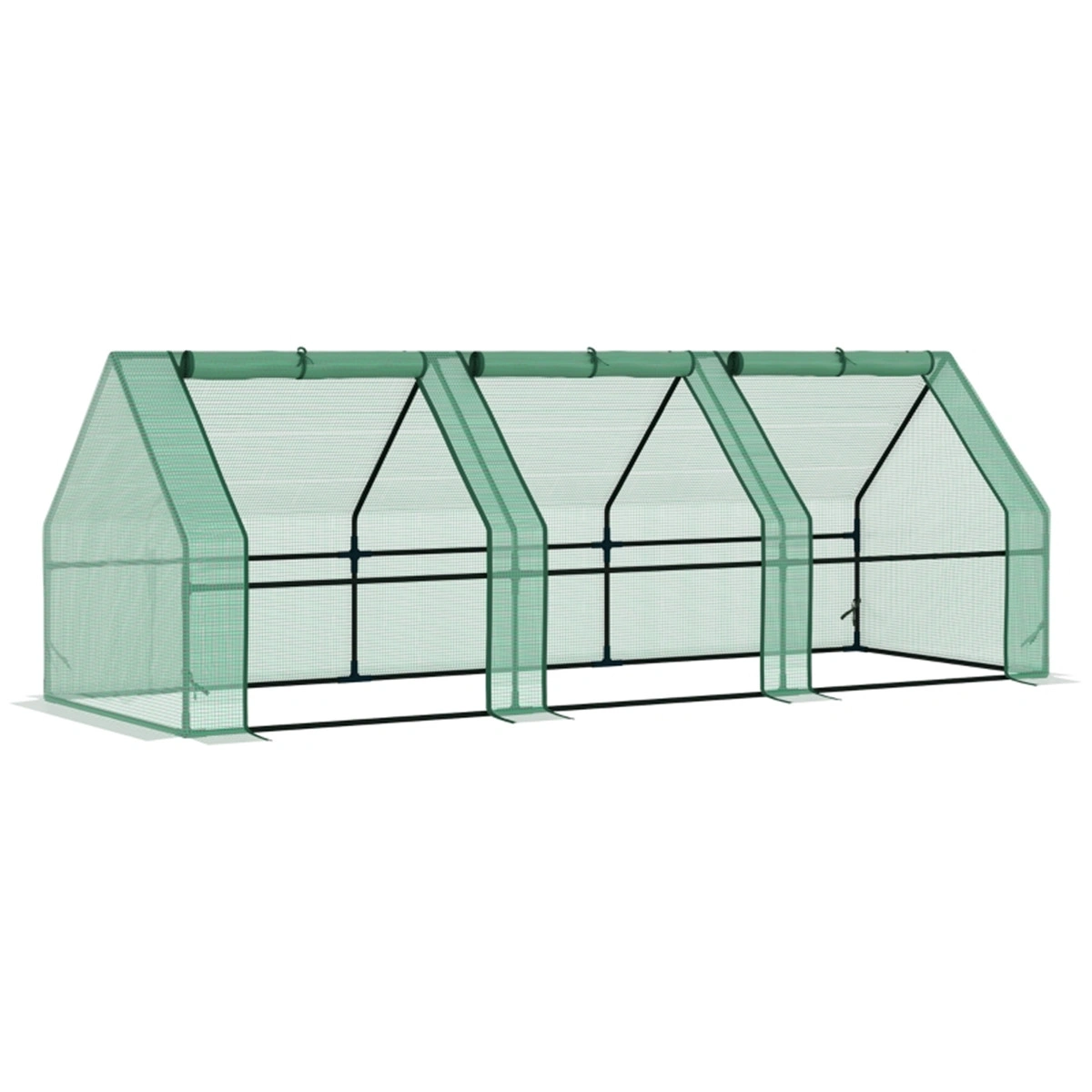 Mini Walk-in Greenhouse, Portable Garden Tent, Outdoor Plant Propagation Shelter with Zipper Door, Sturdy Frame, UV-Resistant PE Fabric view 2