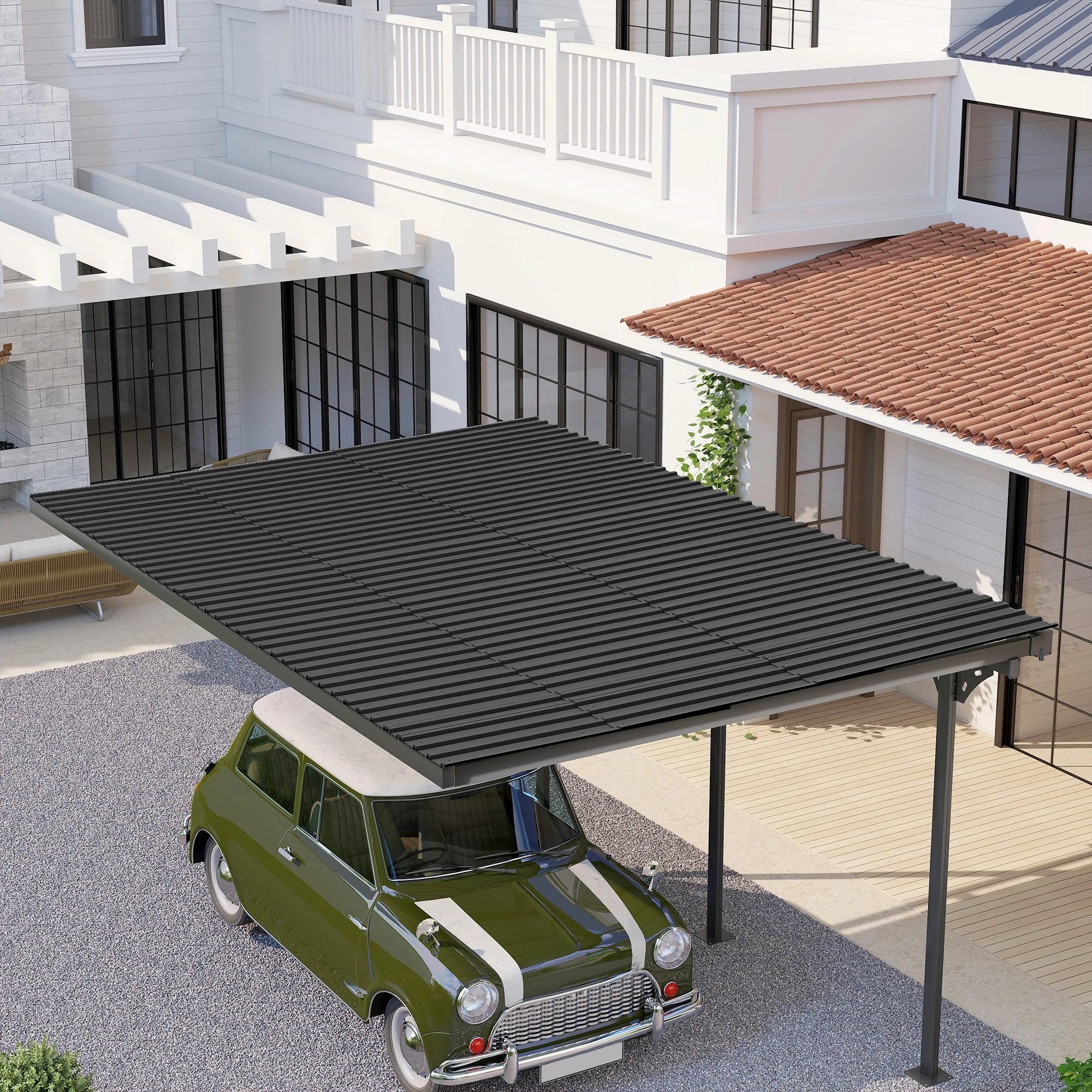Corrugated Steel Roof Sheet Panels - Ribbed Metal Roofing Tiles, Durable Corrugated Steel Sheets view 5