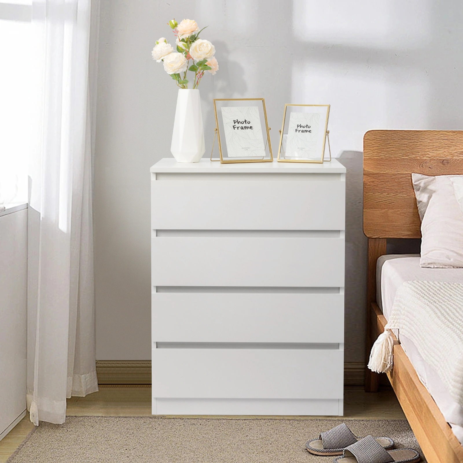 Wood Simple 4-Drawer Dresser White