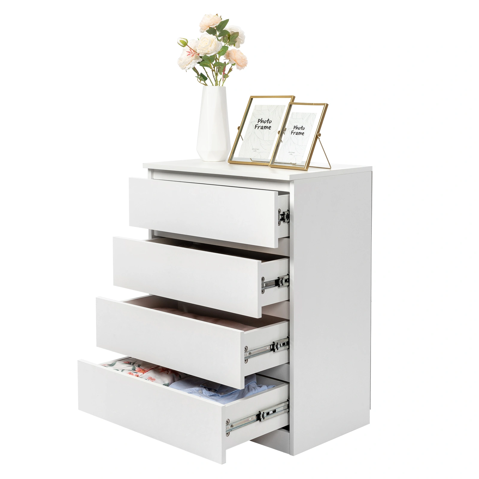 Wood Simple 4-Drawer Dresser White view 7