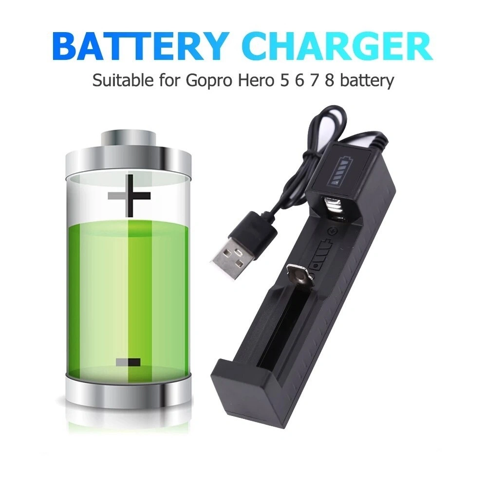4pcs 3000mAh 18650 Rechargeable Battery 3.7V for Fashlight Headlamp with 2-Pack USB Battery Charger Set view 5