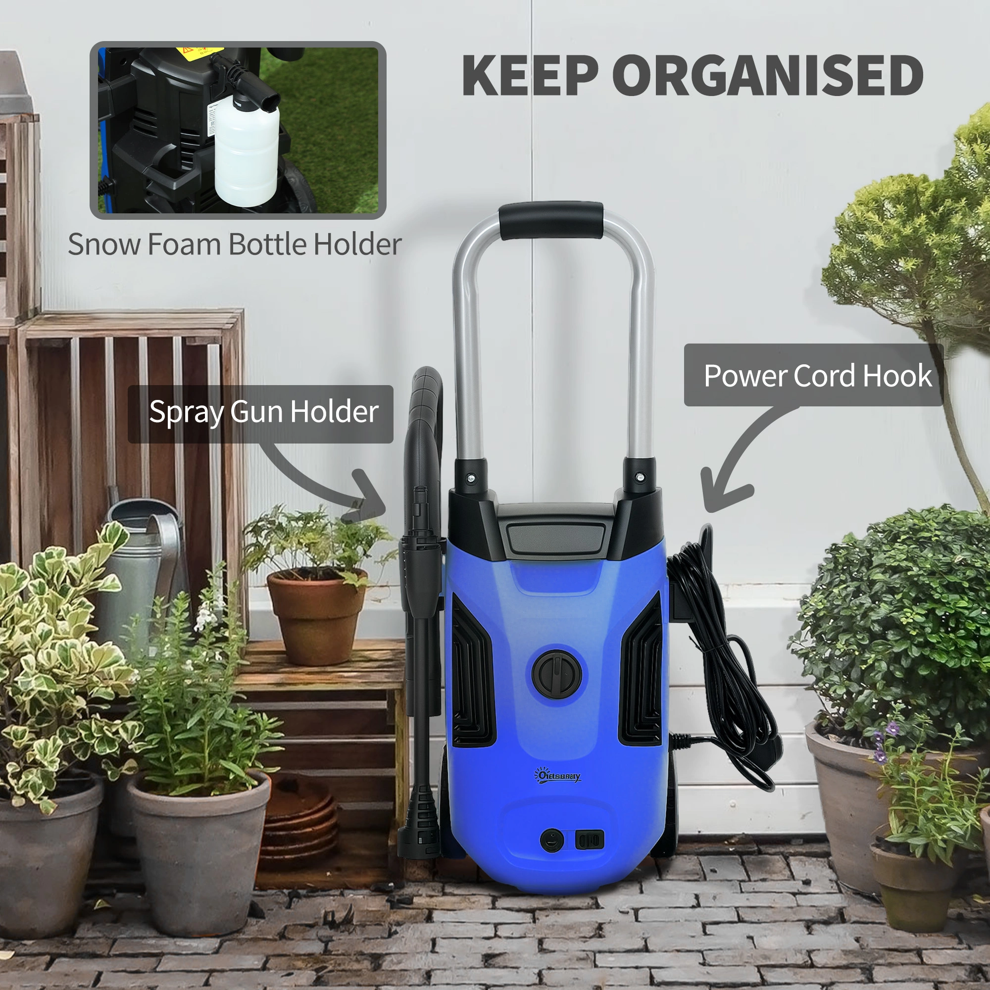 High Pressure Washer 2000 PSI Electric Power Washer 1.4 GPM with Gun & Nozzles view 4