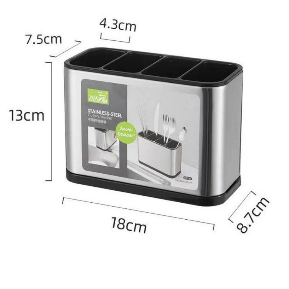 Multifunction Kitchen Utensil Holder Rack - Cutlery Spoon Fork Storage Drainer Organizer Stand view 3