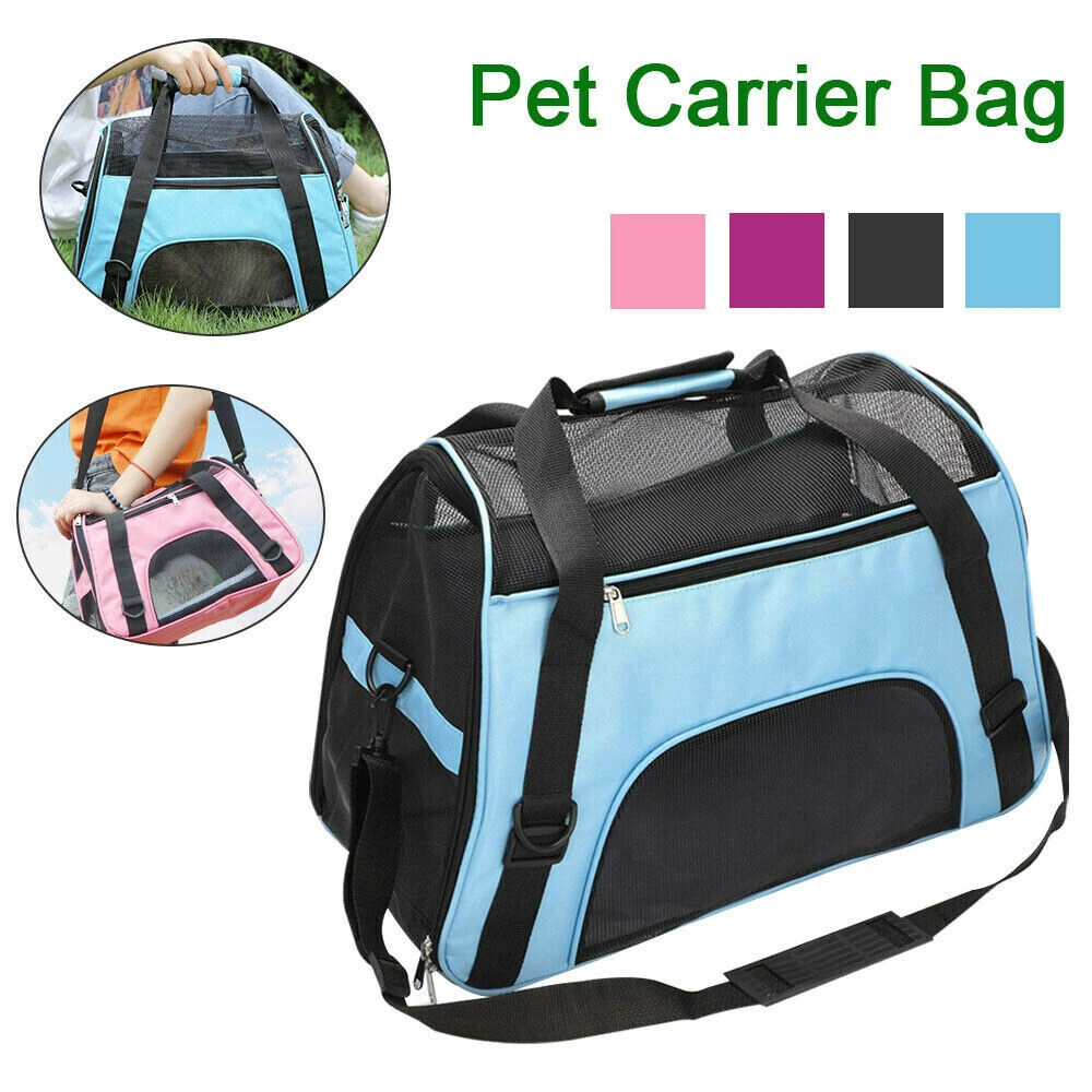 AVC Large Pet Carrier Bag, Portable Soft Fabric Foldable Dog Cat Puppy Travel Bag - Purple view 5