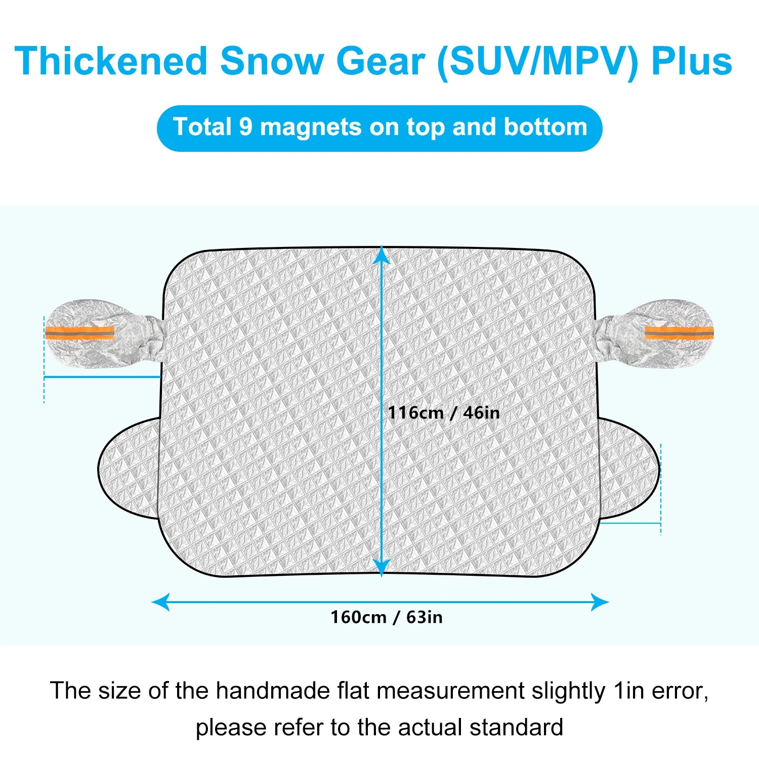 Magnetic Car Windshield Snow Ice Frost Protector Cover, Windscreen Window Mirror Shield, Anti-Snow Ice Melt Cover for Cold Weather Winter view 4