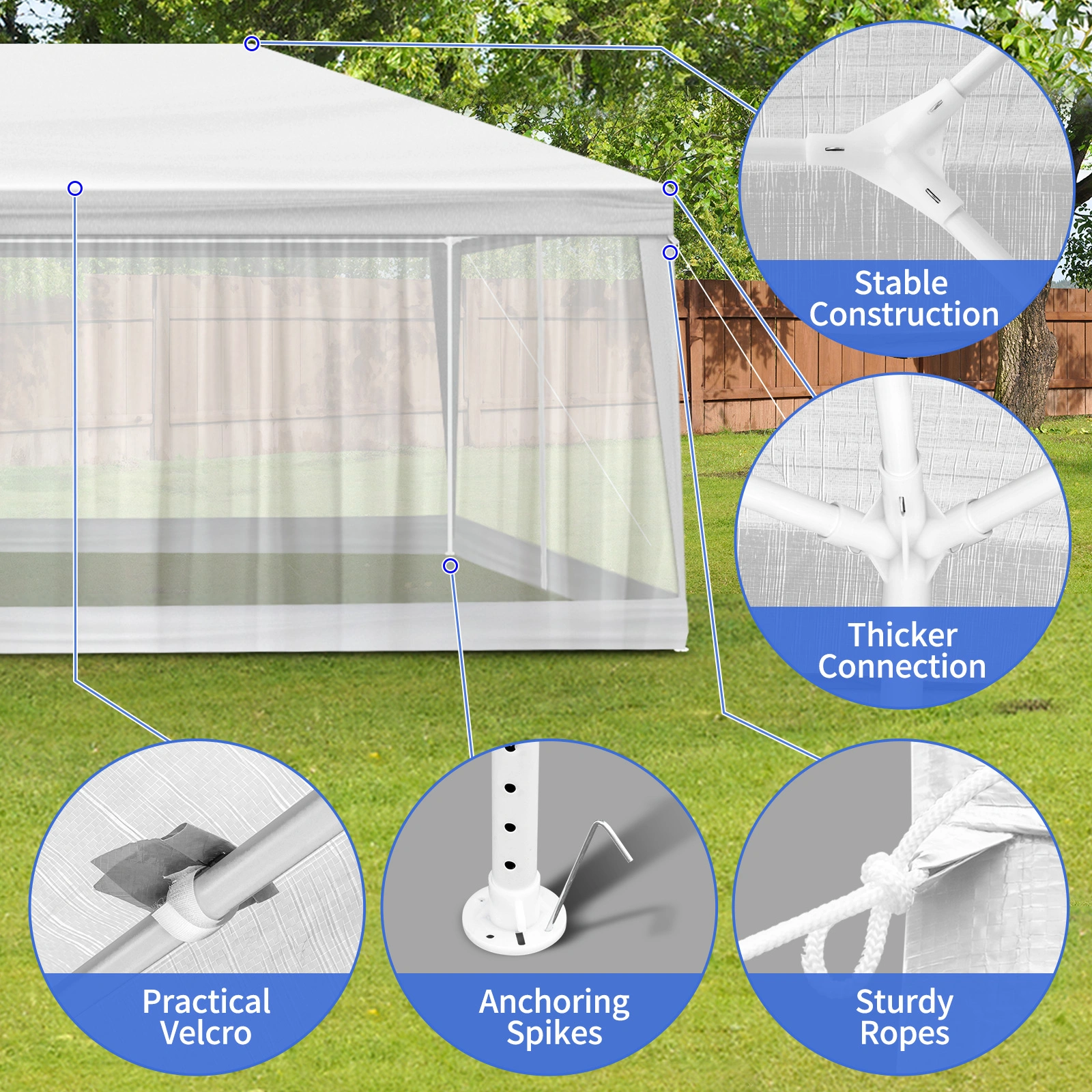 10X20FT Mesh Party Tent view 5