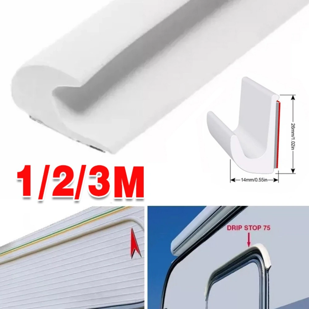 1 2 3 Meter Drip Stop Door Gutter Rain Deflector Caravan Motorhome Camper Van-1M