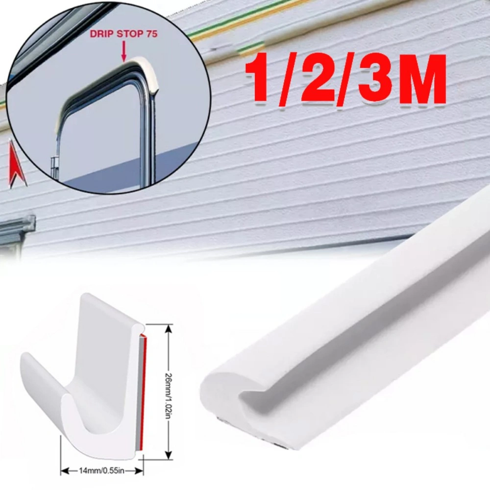 1 2 3 Meter Drip Stop Door Gutter Rain Deflector Caravan Motorhome Camper Van-1M view 5