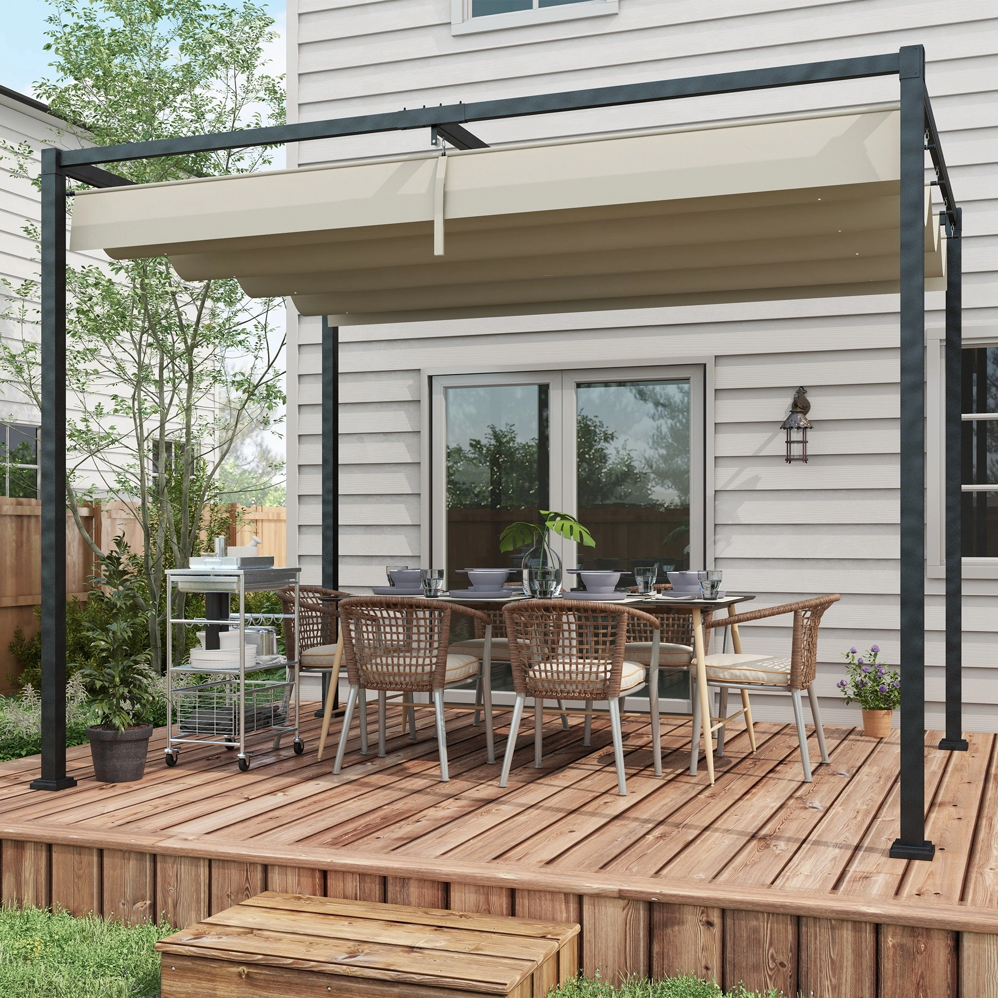 Soft Top 10x10 ft Patio Gazebo Pop Up Canopy with Carry Bag, Waterproof Steel Frame, Easy Assembly Outdoor Garden Shelter, Gray
