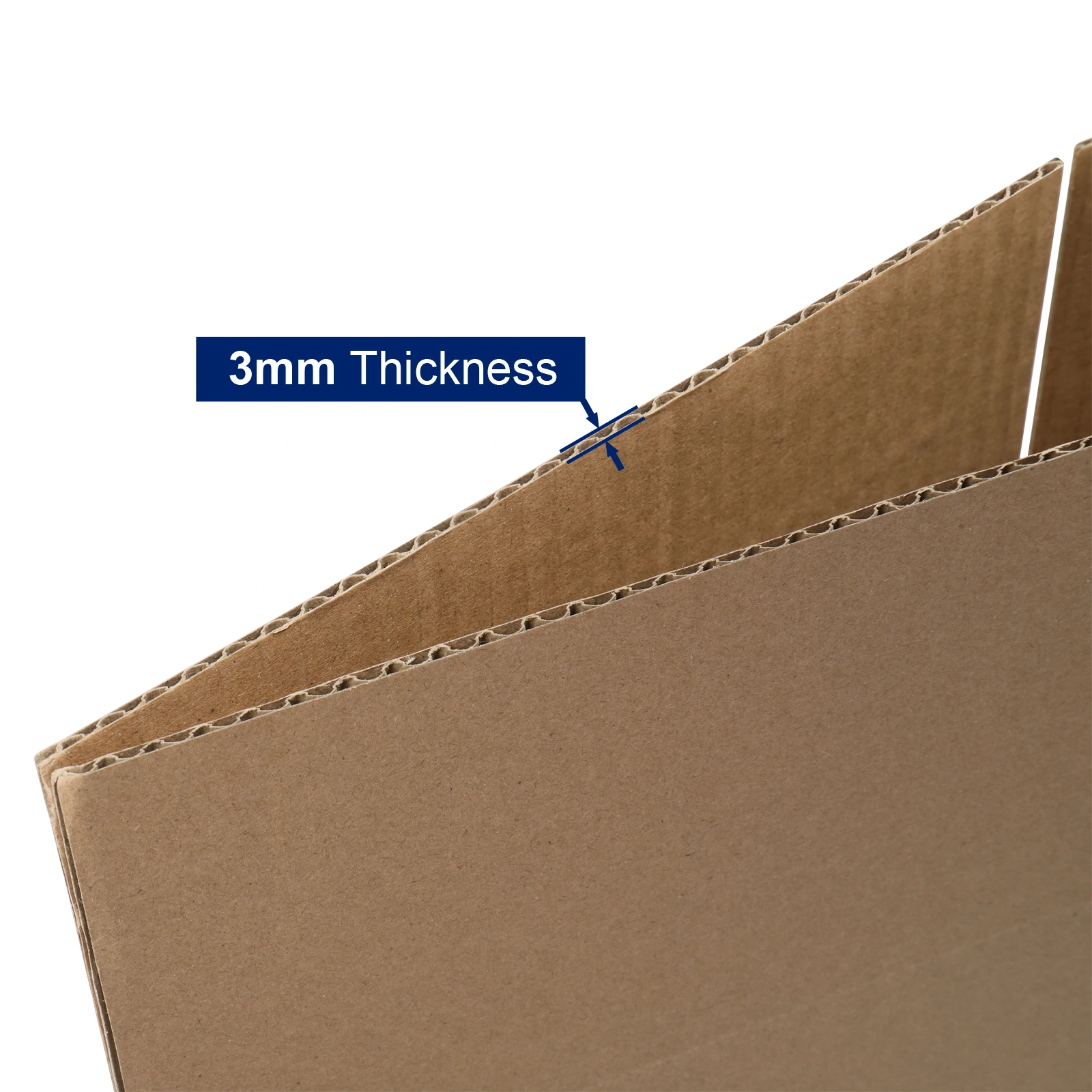50pcs 14 "x 10" x 4 "(35.6cm x 25.4cm x 10.2cm) thick 3mm corrugated cardboard box in kraft paper color view 4