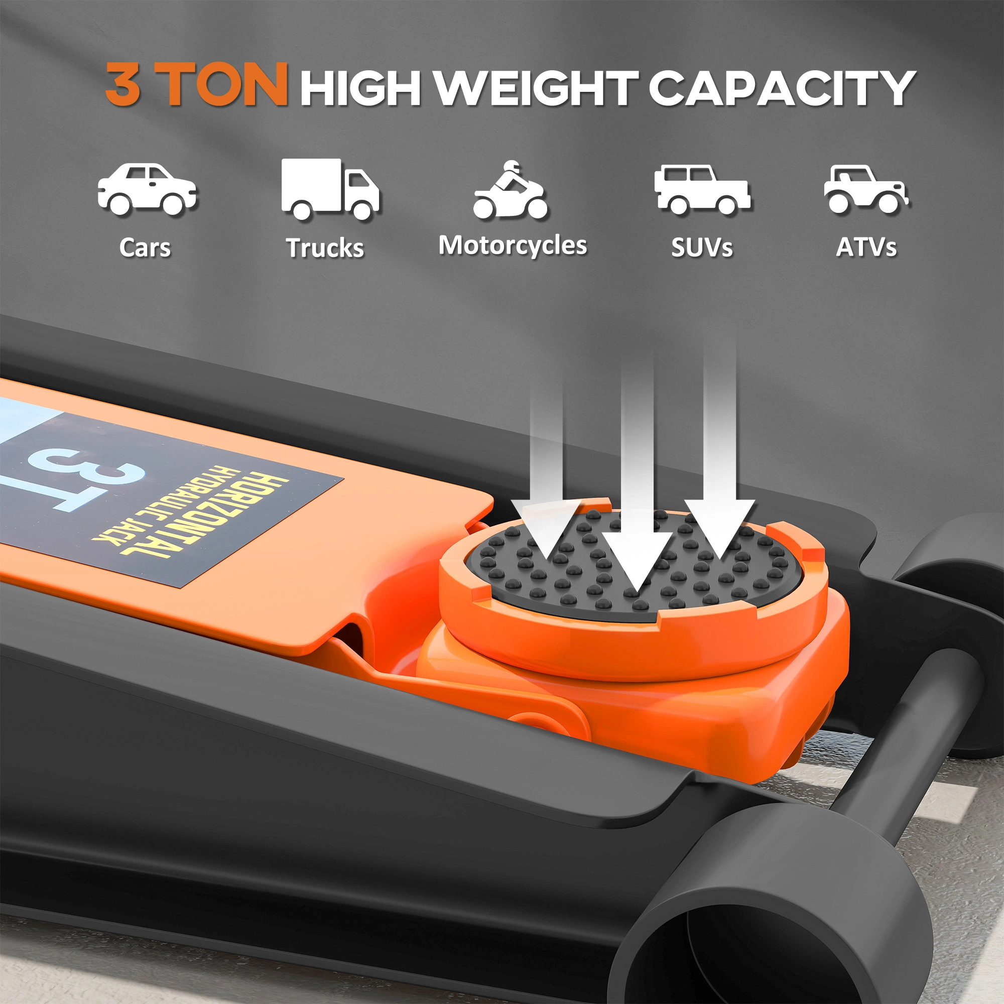 Car Jack 2 Ton, Low Profile Floor Jack with Quick Lift Pump, Heavy Duty Steel for Automotive Repair view 3