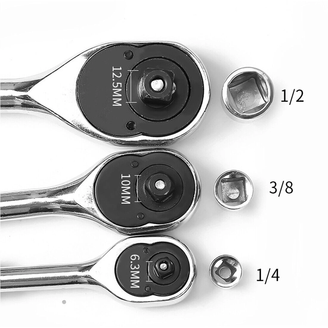 NEW 6-Piece Socket Wrench Adapter Set - 1/4 3/8 1/2 to 3/4 Inch Drive Nuts Tool Kit view 4