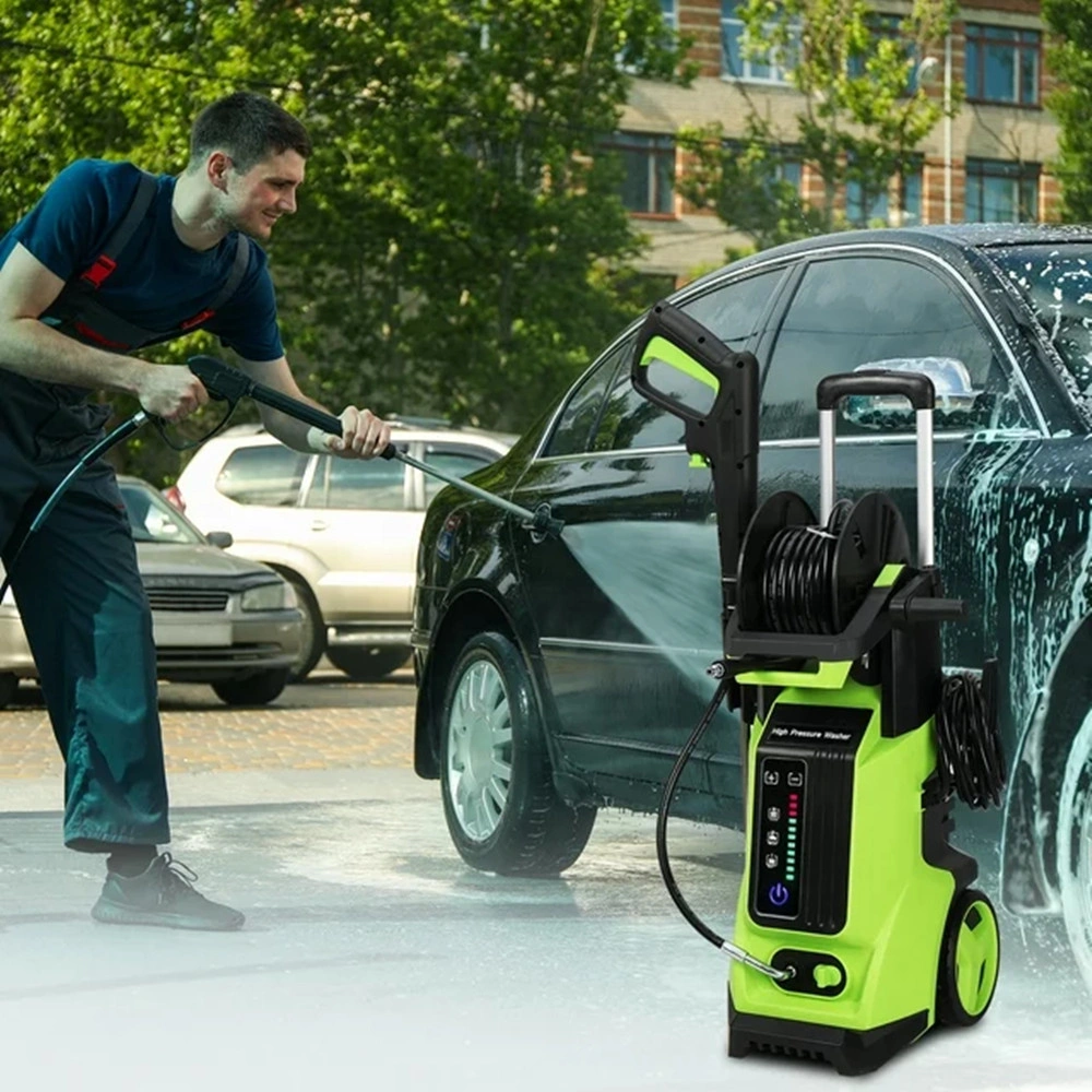 1800W 3800PSI Electric Pressure Washer 110V 10.2A High Power Cleaner Green view 4