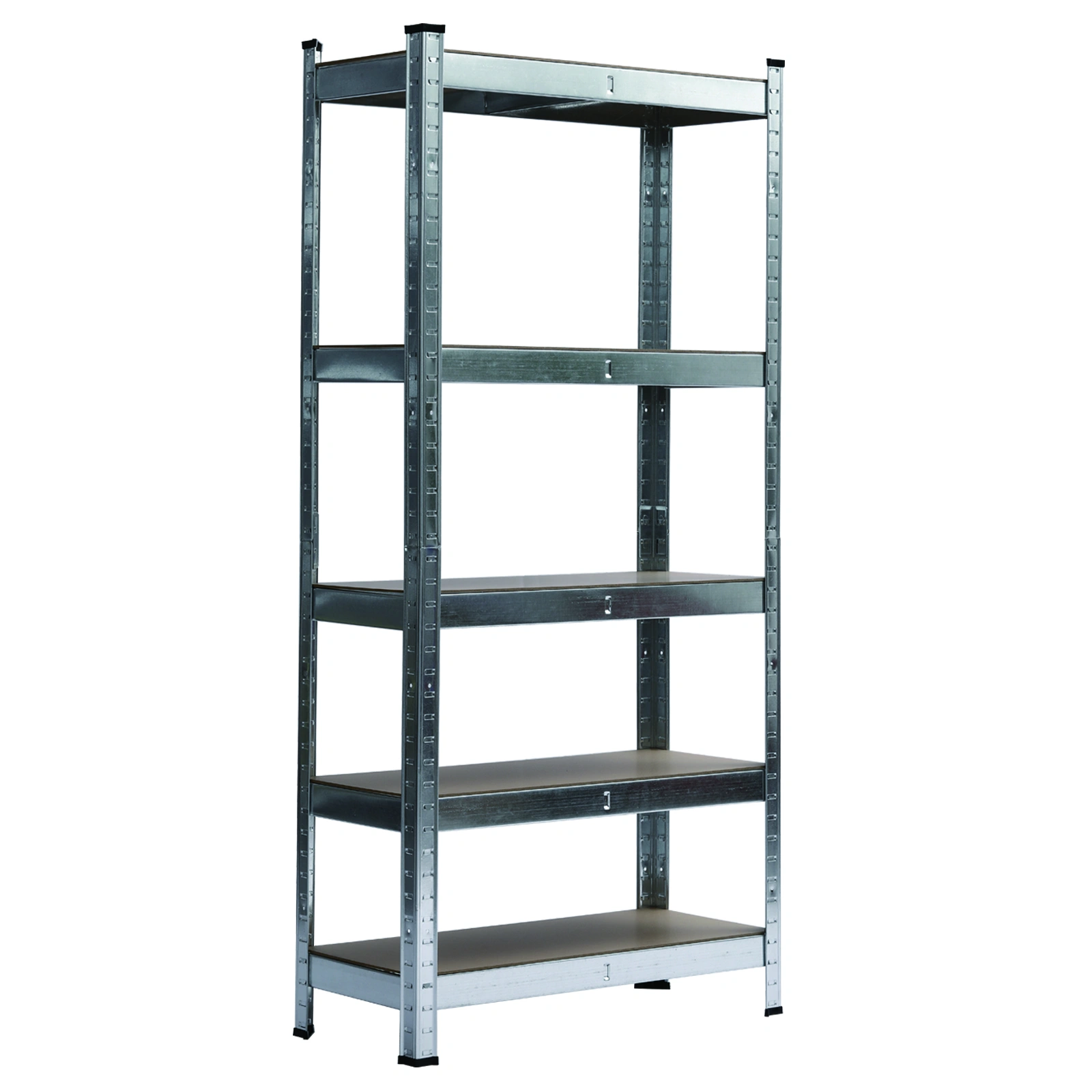 Heavy Duty 5 Tier Galvanized Metal Shelving Rack Unit - Silver Garage Storage Shelf view 2