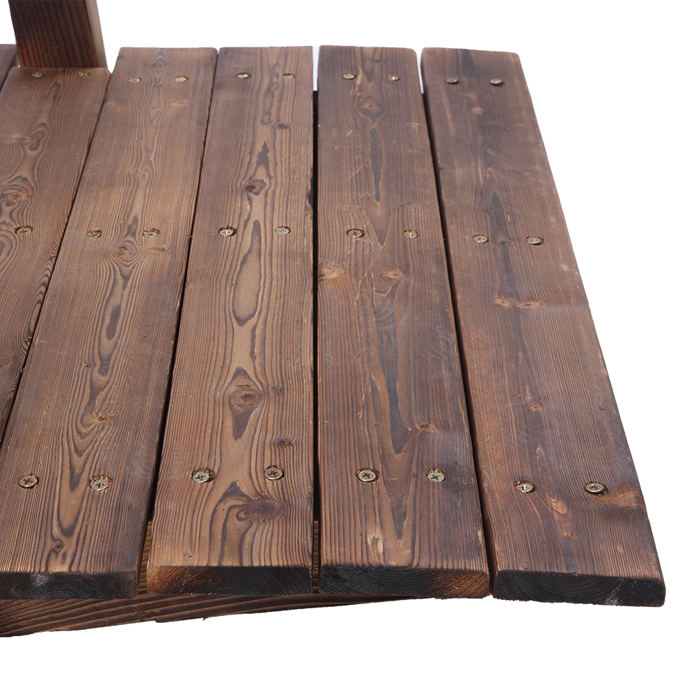 Arch Bridge Small Wooden Bridge Courtyard Outdoor Anticorrosive Wood Landscape Bridge Carbonization Color view 21