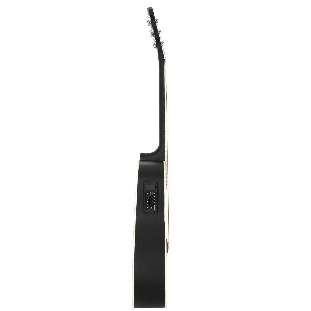 Gt509 41 Inch Spruce Panel Folk Guitar Bundle Bag Shield Wrench Tuner Capo Strap Black view 2