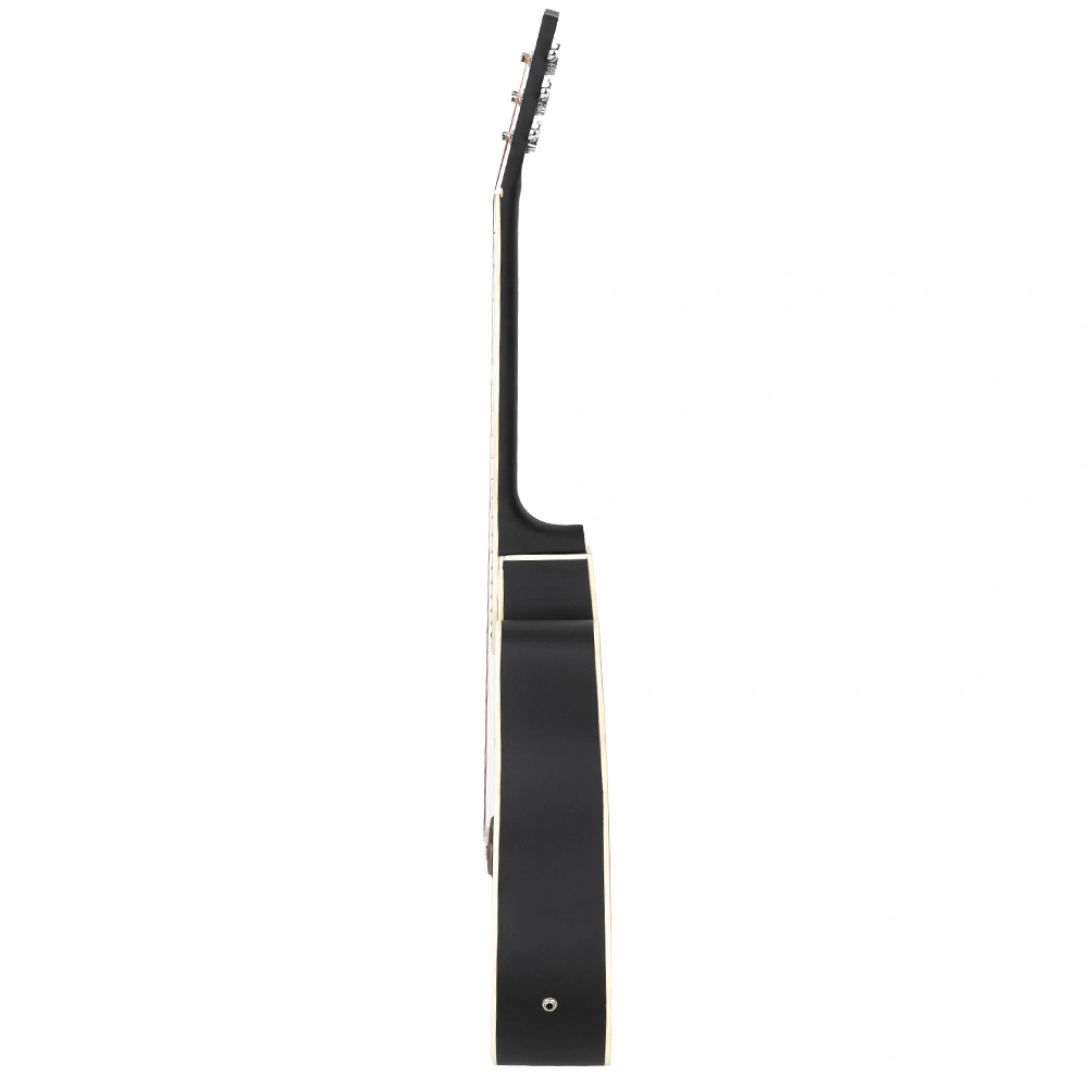 Gt509 41 Inch Spruce Panel Folk Guitar Bundle Bag Shield Wrench Tuner Capo Strap Black view 3