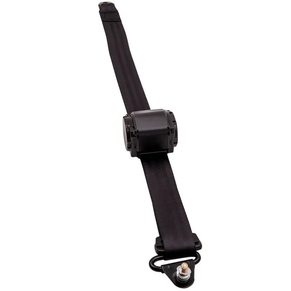 2Pcs 3 Point Retractable Seat Belts fits for Jeep Wrangler CJ YJ 1982-1995 Black view 4