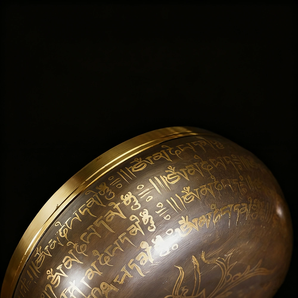 Hand Hammered Copper Singing Bowl 12cm, Nepalese Meditation Sound Bowl with Mallet & Cushion, Crystal Healing Chakra Instrument view 2