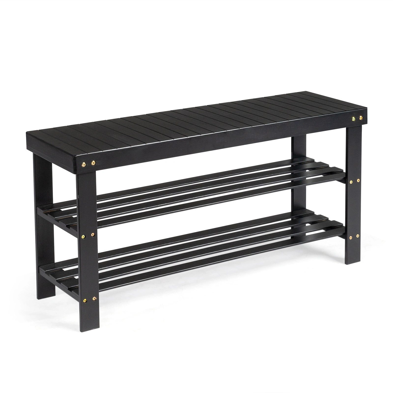 3-Tier Seamless Top Bamboo Shoe Rack view 12