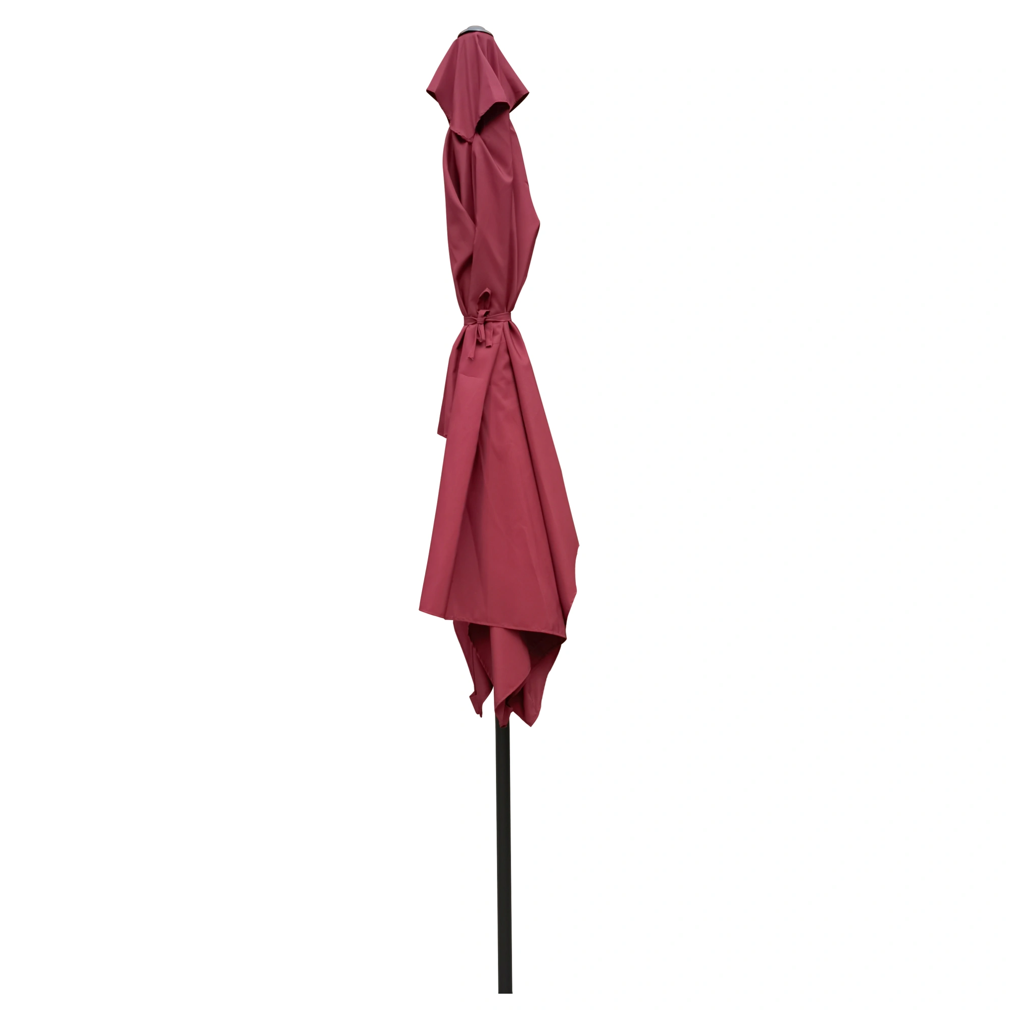 6x9ft Patio Umbrella Outdoor, Rectangular Waterproof Garden Umbrella with Crank & Push Button Tilt, No Sk