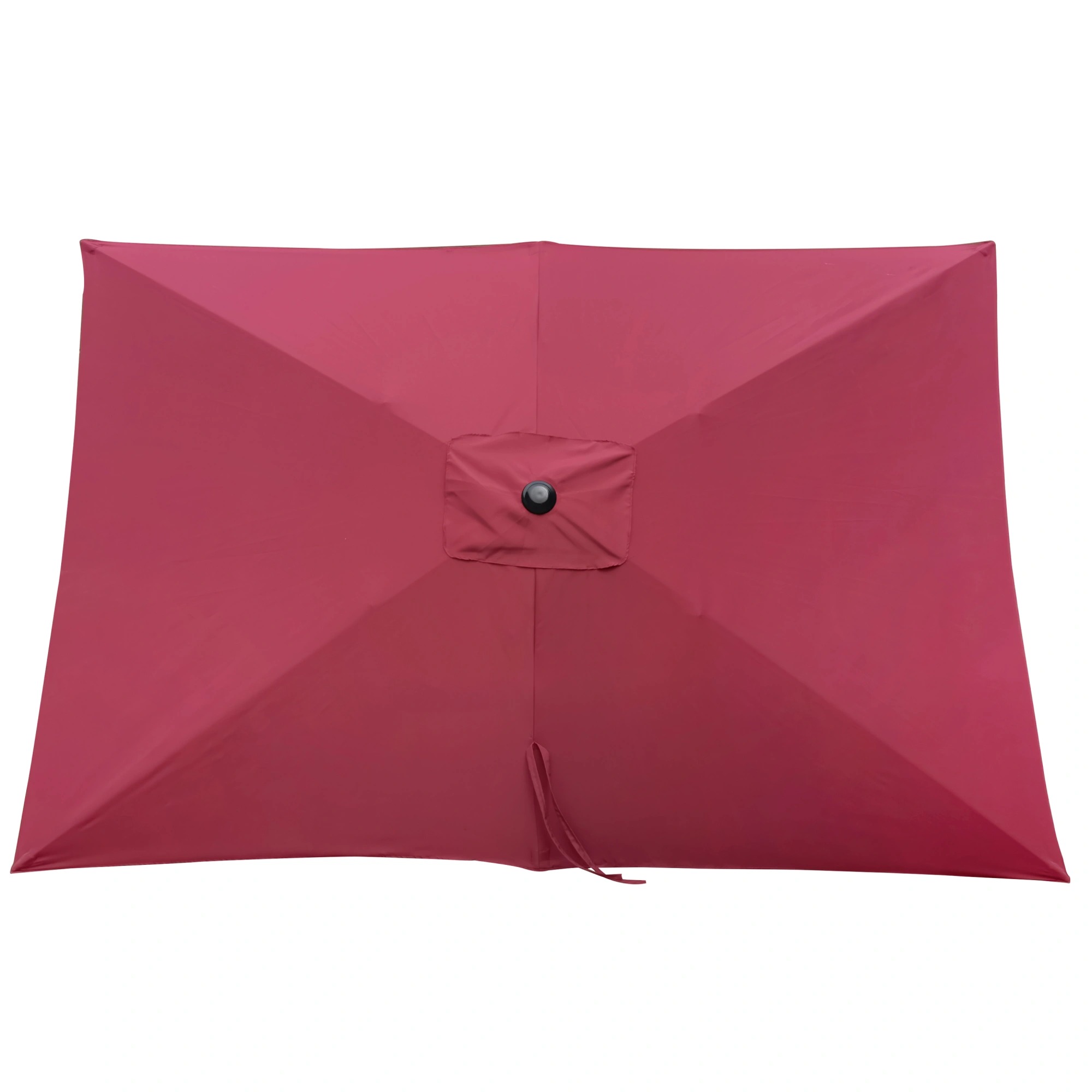 6x9ft Patio Umbrella Outdoor, Rectangular Waterproof Garden Umbrella with Crank & Push Button Tilt, No Sk view 5