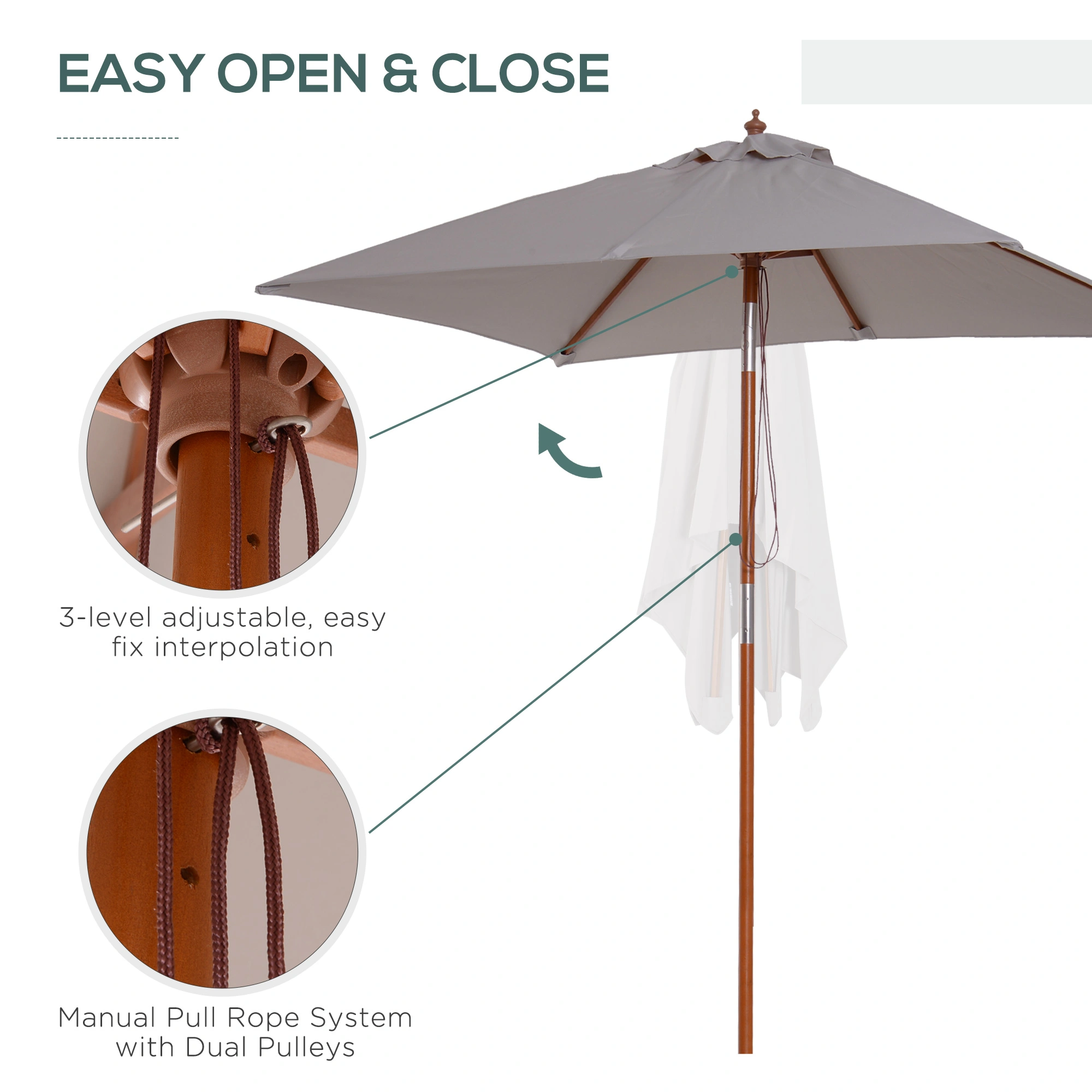 Wall Mounted Umbrella Stand with Hooks, Modern Minimalist Entryway Organizer, Holds Up to 5 view 3