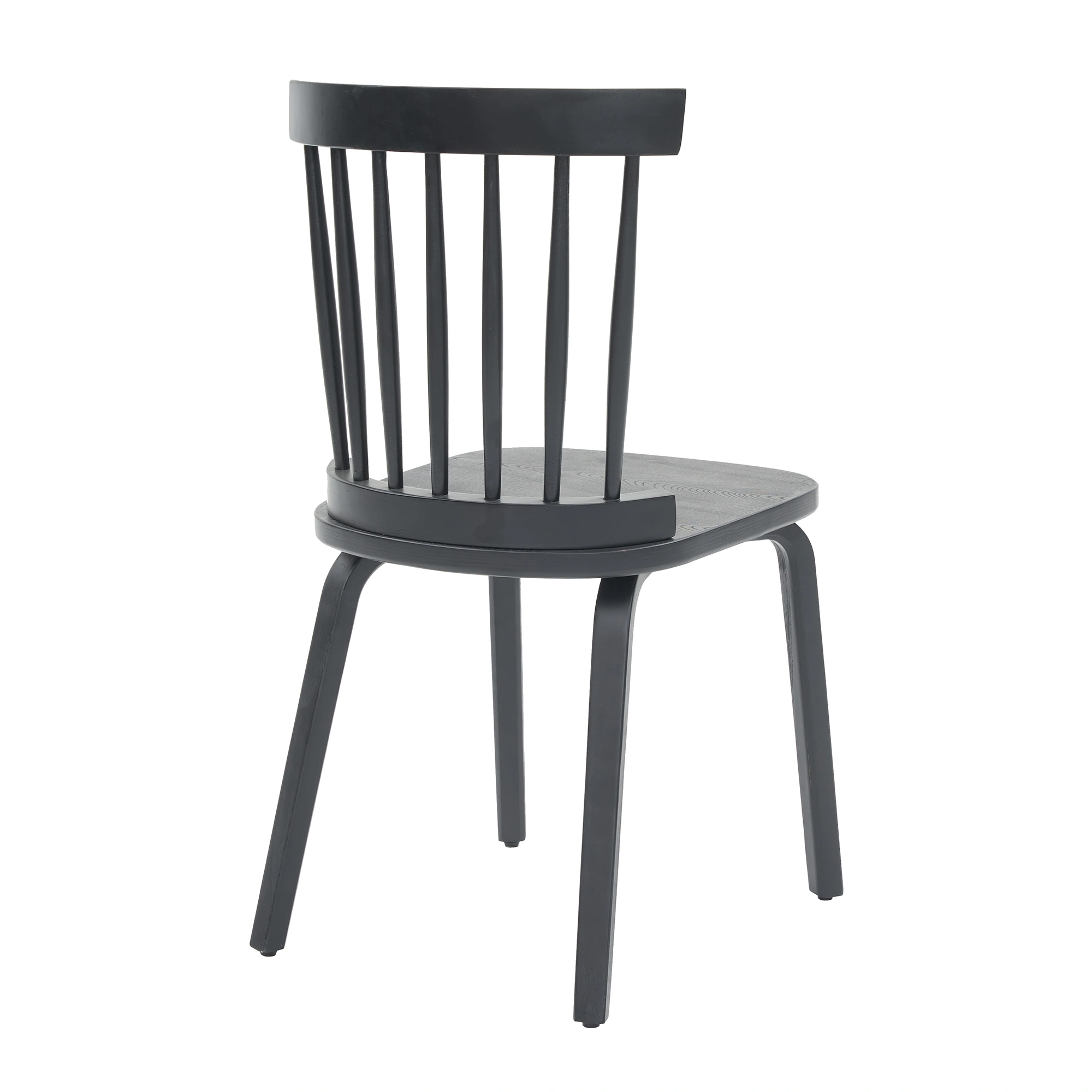 Windsor Dining Chairs Set of 2,Wood Farmhouse Spindle Back, Widen Seat, Mid-Century Modern French Country Style, for Living Room Restaurant, Black view 6