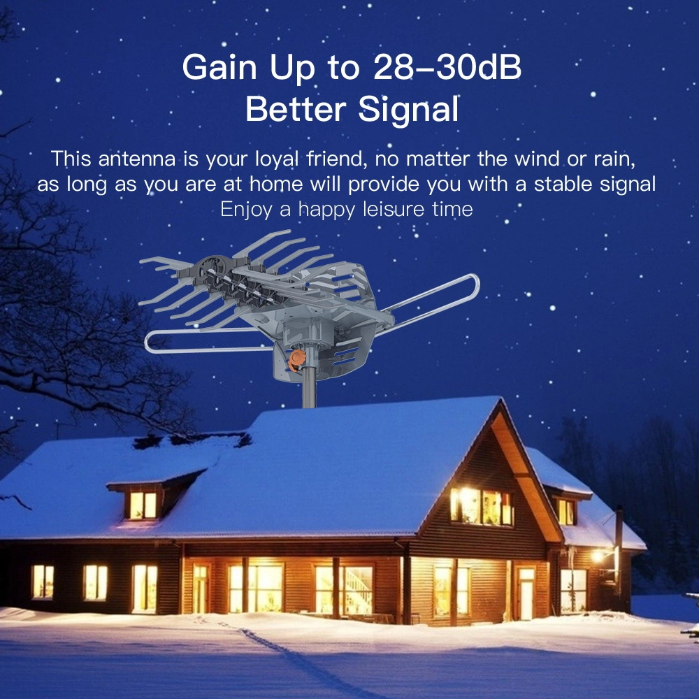 TA-102Y 360-Degree Rotation UV Dual Bands 28-36dB Outdoor Antenna Dovetail Guide without Stand view 12