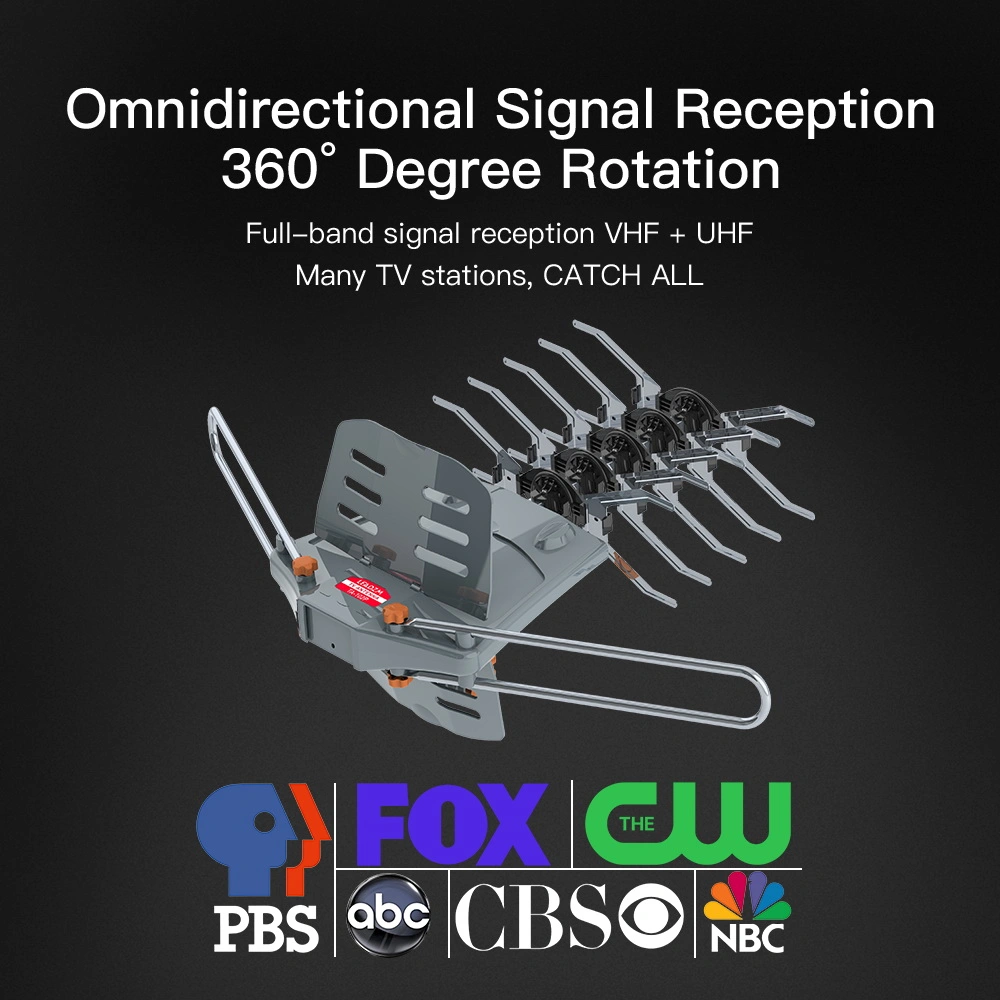 TA-102Y 360-Degree Rotation UV Dual Bands 28-36dB Outdoor Antenna Dovetail Guide without Stand view 13