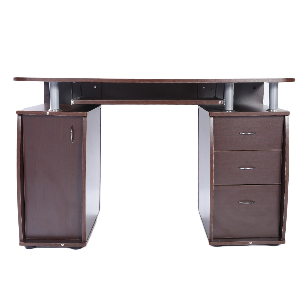 15mm MDF Computer Desk with 1 Door & 3 Drawers - Portable Writing Table